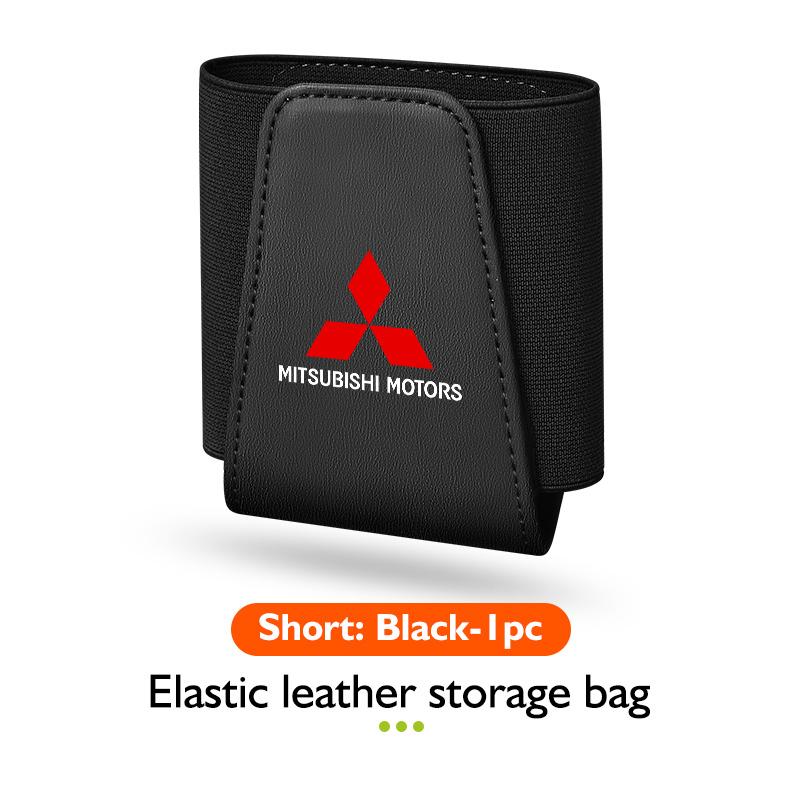 

For Mitsubishi Car Logo Multi-functional Storage Box Cards Phone Key Pocket Self Adhesive Outlander Lancer Cross Colt Xpander
