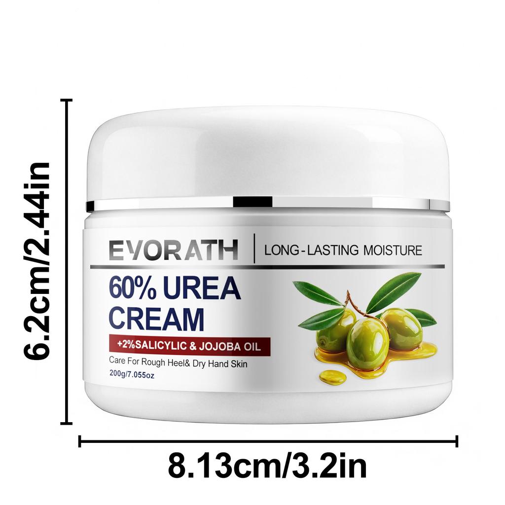 60% Urea Cream With Tea Tree Oil, Aloe Vera, And Vitamin E, Maintains Skin Hydration, For Cracked Hands And Feet, Targeting Rough, Cracked Skin-200G