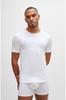 [BOSS] Boss T-shirt 3-pack, Logo Embroidery, Cotton, Men's M, White