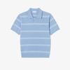 [Lacoste] Men's Open Collar Pinstripe Short-Sleeve Sweater Polo Shirt PH396E-56GAEY