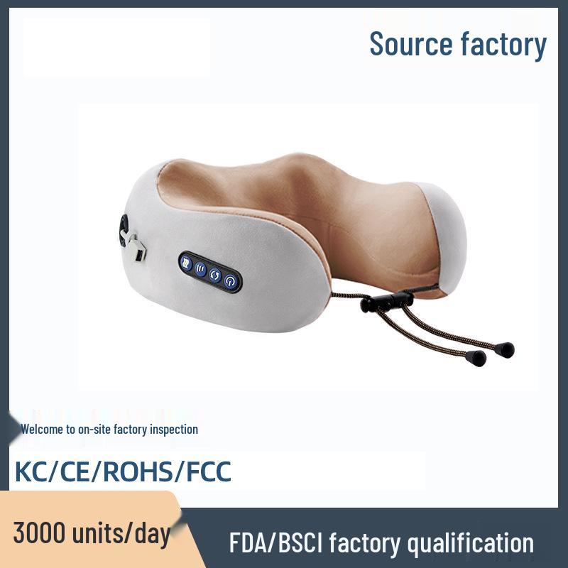Portable Memory Foam U-Shaped Neck and Cervical Massager Pillow