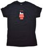 Peanut Mens Snoopy Sleeping Chill Double-Sided Print Funny Black Shirt New S, M