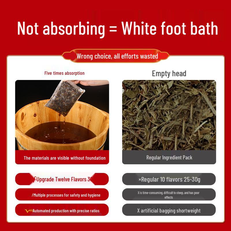 Tongrentang Herbal Foot Soak: Mugwort, Ginger, Sichuan Pepper Pack
