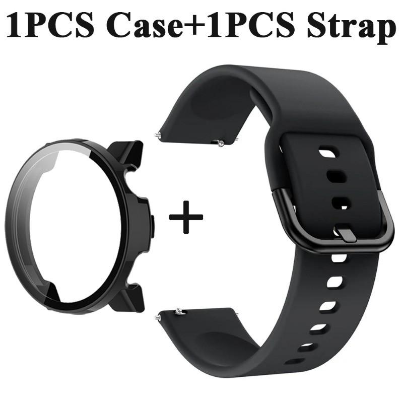 

Браслет + чехол для COROS PACE Pro Pace 3 2 PC защитный чехол ремешок 20 мм 22 мм силиконовый браслет ремешок для часов Coros Pace3 чёрный