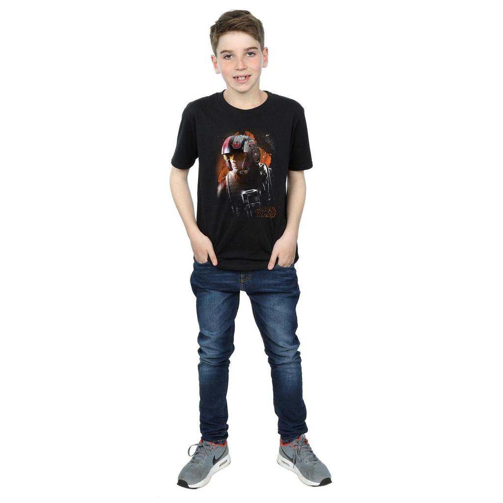 Star Wars Boys The Last Jedi Poe Dameron Brushed T-Shirt