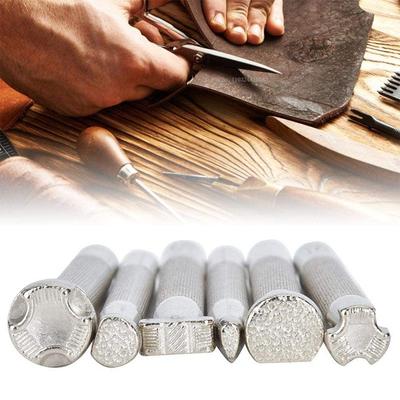 Lederen Drukgereedschap 6 soorten Stijlen Embossing Graveren Lederbewerking Gereedschap DIY Lederen Ambacht Stempelen Stempels Hand Kunst Gereedschap