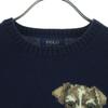Polo Ralph Lauren Animal Pattern Long Sleeve Cotton Knit 120 Navy Kid's Used