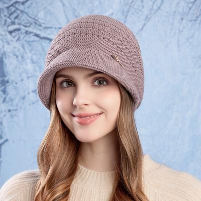 Autumn Winter Big Head Circumference Face Highlighting Small Pile Warm Ear Protection Sleeve Cold Hat Korean Version Versatile Small Knitted Wool Hat