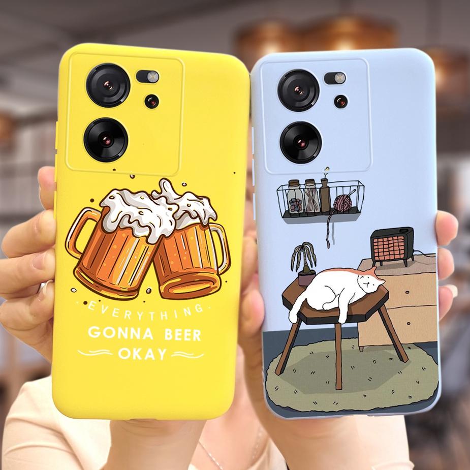 For Xiaomi 13T Pro Case Mi13T Cute Fashion Cartoon Cover 6.67'' Soft Silicone Phone Case For Xiaomi Mi 13T Pro 13TPro Back Cover