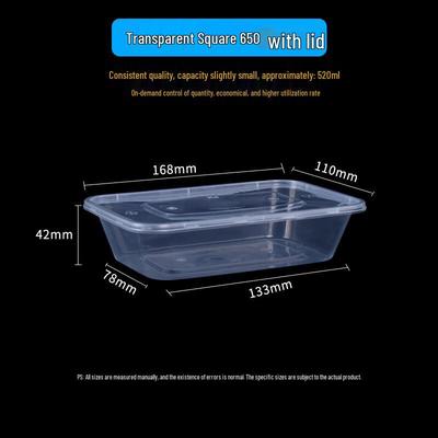 ZISIZ Disposable Rectangular Takeout Container