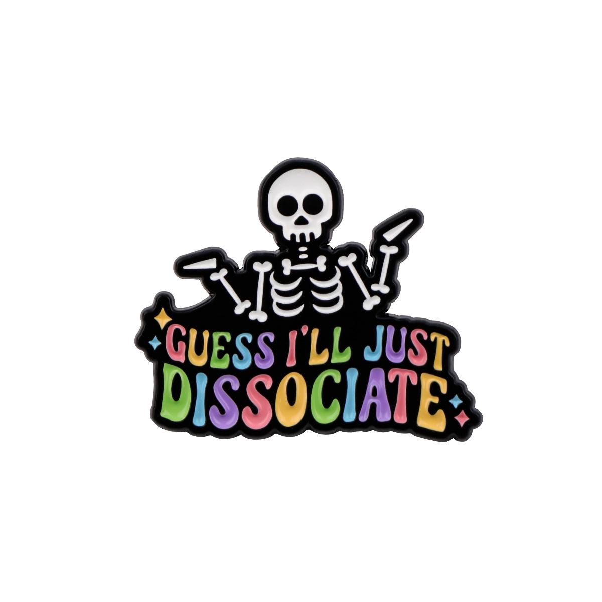 Halloween Skull Brooch: Creative Metal Badge for Bags & Clothing