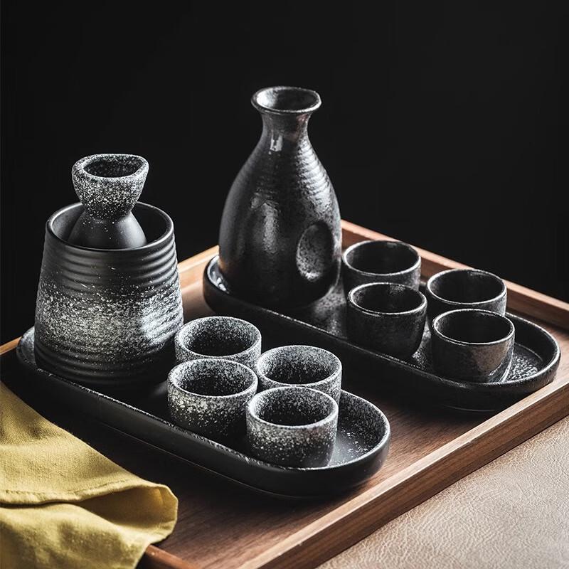 Sesame Gold Ceramic Warm Sake Set
