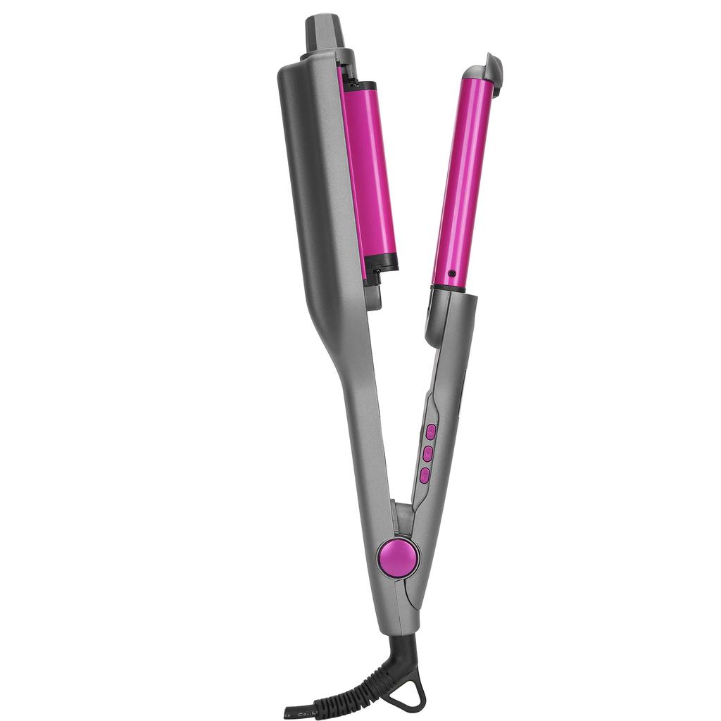 3 Tube Negative Ion Electric Hair Curler LCD Display Adjustable Curling Iron 110‑240VEU Plug