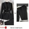 Women's Professional Suit Set: Elegant Spring/Autumn Attire for College Interviews & Hotel Manager Uniform.