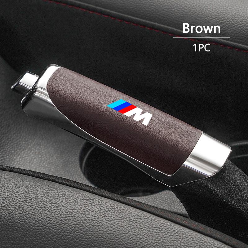 AAAOT1 ABS 12.5x3.3cm Car Anti-Slip Handbrake Grip Protector Cover For BMW M Emblem E46 E36 E34 F10 E90 F30 E60 F30 E53 E30 E92 E87