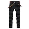 Men's Casual Big Hole Stretch Pants Slim Jeans Men's Multi Hole White Red Black Pants