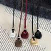Fashion Metal Square Bag Shaped Pendant Necklaces for Women Men New Korean Style Casual Long Necklaces Daily Jewelry Accessories
