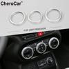 3 Stück Klimaanlagenschalter-Knopf-Zierring für Jeep Renegade Innenraum