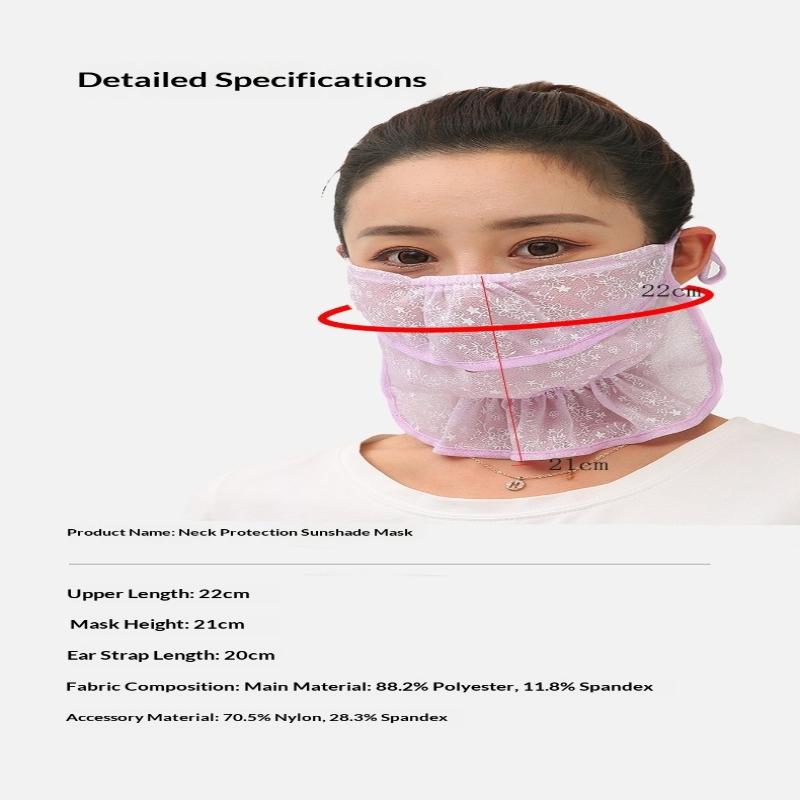Anti-Uv Sunscreen Mask Breathable Ear Cord Face Cover Scarf Hanging Ear Dust-Proof Scarves Mask Summer Dust-Proof Veil