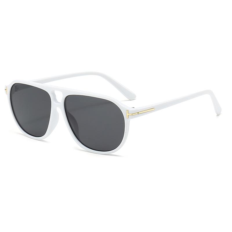 Retro Double Bridges Men Pilot Sunglasses Fashion Rivets Decoration Shades UV400 Women Trending Leopard Sun Glasses