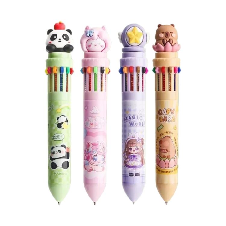 4Pcs Multicoloured Ballpoint Pen Set with Retractable Designs 0.5mm Tip For Students, Teachers and Professional Writing