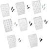 Reusable Silicone Nail Decor Stencil Nail Carving Moulds Stamping Stencils Manicure Accessories Nail Decorative Tools