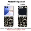 Lotus Flower Pattern Phone Case For Samsung Galaxy Z Flip 7 FE 6 5 4 3 5G Folding Hard PC Clear Cover For Samsung Z Flip7 Flip6