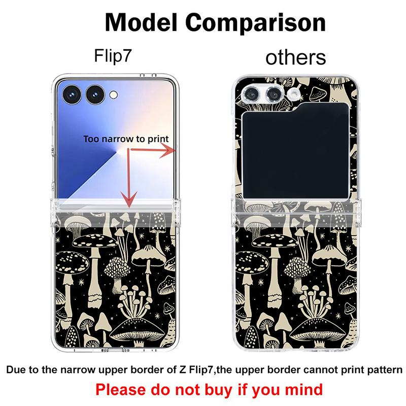Lotus Flower Pattern Phone Case For Samsung Galaxy Z Flip 7 FE 6 5 4 3 5G Folding Hard PC Clear Cover For Samsung Z Flip7 Flip6