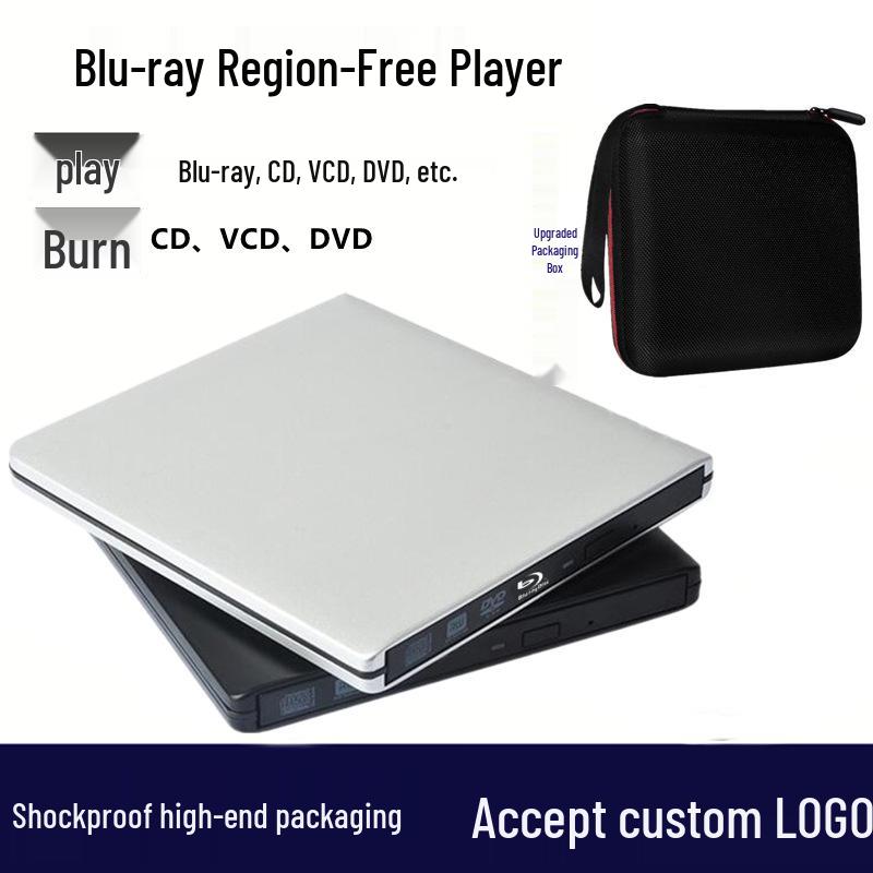 Aluminum Alloy High-Speed 4K Blu-ray Combo Optical Drive for Notebook & Desktop PC