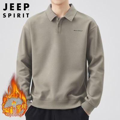 סווטשירט פולו שרוול ארוך לגברים JEEP SPIRIT