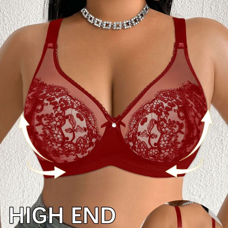 Women S Sexy Lace Embroidered Push Up Bra For Large Bust
