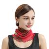 Women Floral Chiffon Ring Scarf Neck Guard False Collar Elastic Bib Wraps Travel Scarf Versatile Accessory