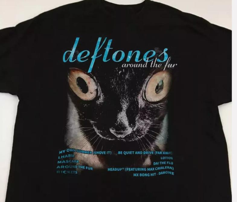 Around The Fur Cat Deftones Shirt 90S Gift Funny Black S-5XL Unisex T-Shirt M