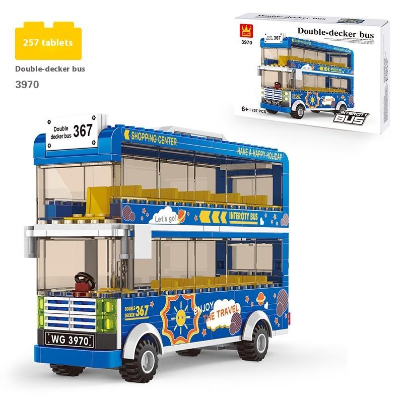 

Тяжелый грузовик Автобус Грузовик Мелкие частицы Детский автомобиль Строительные блоки Сборка Интеллектуальные игрушки