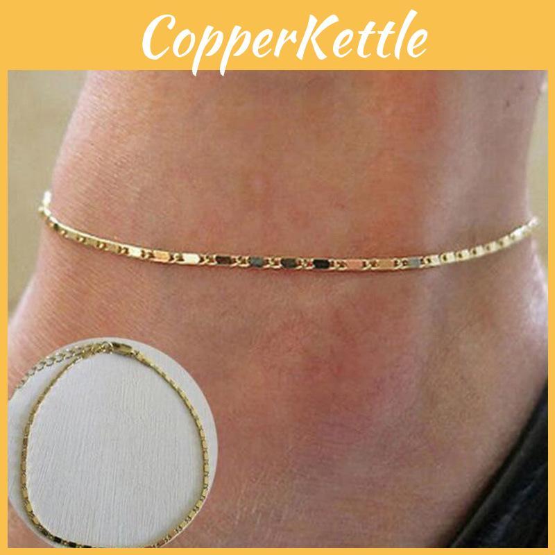 Trendy Geometric Style Alloy Bohemian Anklet For Women Beach Foot Jewelry