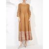 Spring, Summer, Autumn Women's Clothing Classy Stylish Petal Sleeve Length Ruched Dress Silm Fit Long Dress Dress