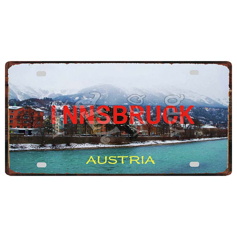 YZFQ30X15CM Bonn Rotterdam Manchester City Retro Tin Metal Sign Travel Souvenir Wall Pub Shop Home Garage  Art Decor  DC-1297B