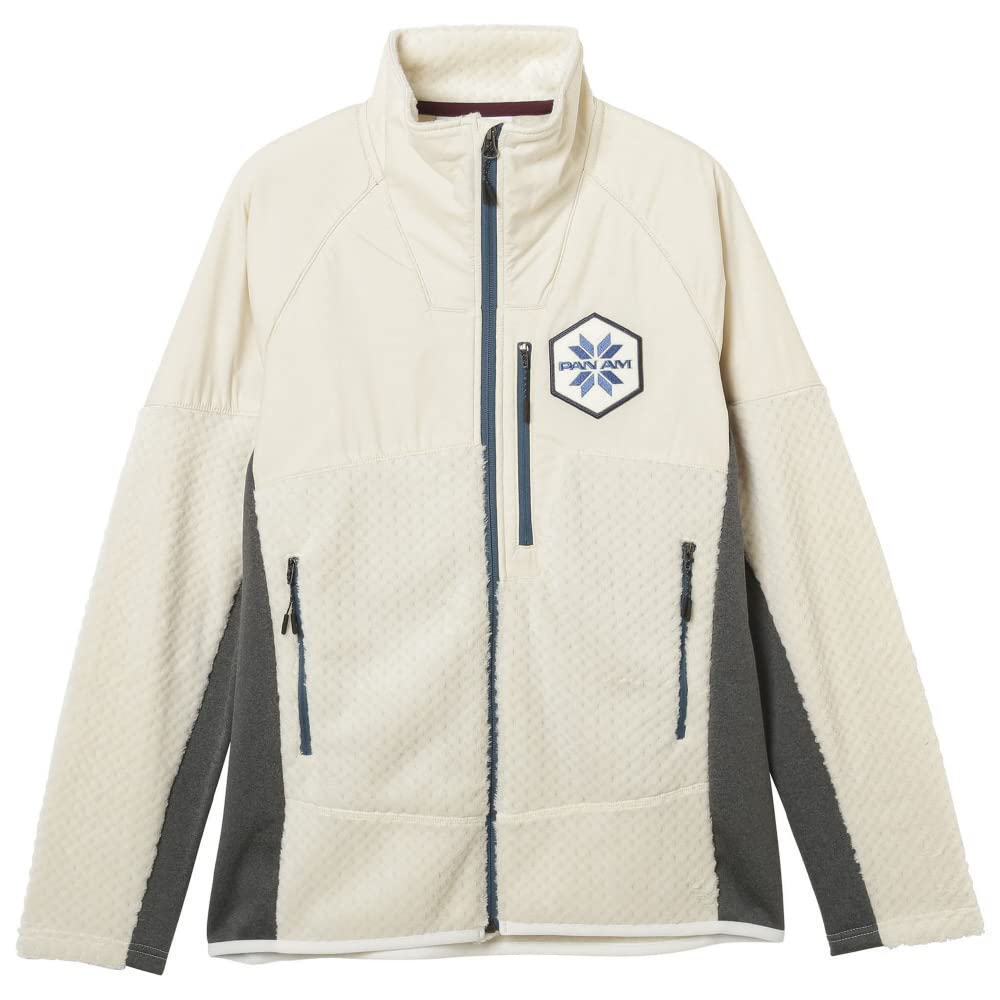Mizuno PANAM Polartec High Loft Fleece Pan Am Go To by Birch Size L Jacket, Travel, Outdoor, Lightweight, B2JC1583, White,