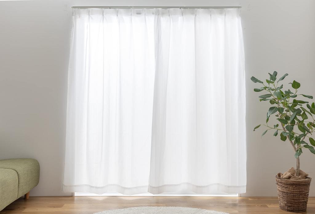 Univer Lace UV Protection Light Privacy 200cm Wide x 228cm 1 Panel Curtains, (Over 75%), Filtering, Protection, Long, Washable, White, Muut,