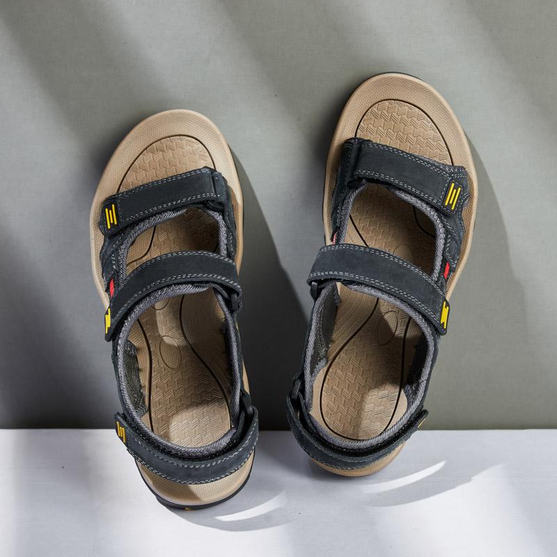 Letnie Męskie Sandały ze Skóry Naturalnej w Dużych Rozmiarach Męskie Sandały Plażowe Sandały Outdoorowe dla Mężczyzn