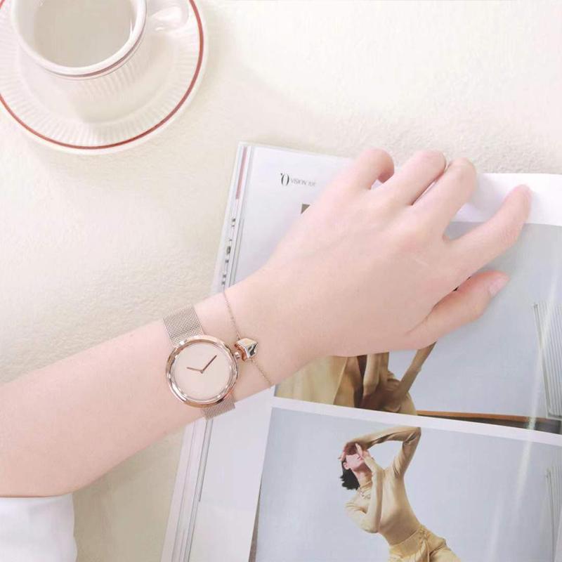 Calvin Klein Elegant Series Watch Quartz Movement Stainless Steel Bracelet Mother Of Pearl Dial Women Watches K8G23626