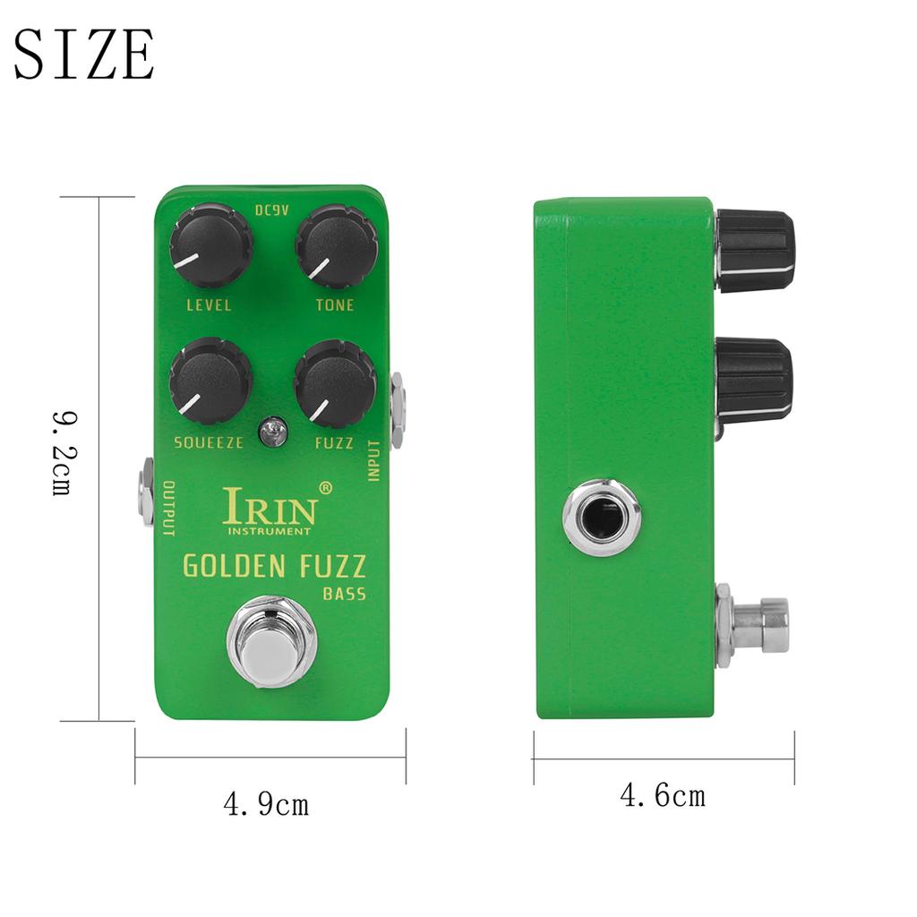 IRIN RS-20 Golden FUZZ Bass Guitar Pedal Deep/Scuzzy Fuzz Electric Bass Guitar Effect Pedal True Bypass Guitar Accessories