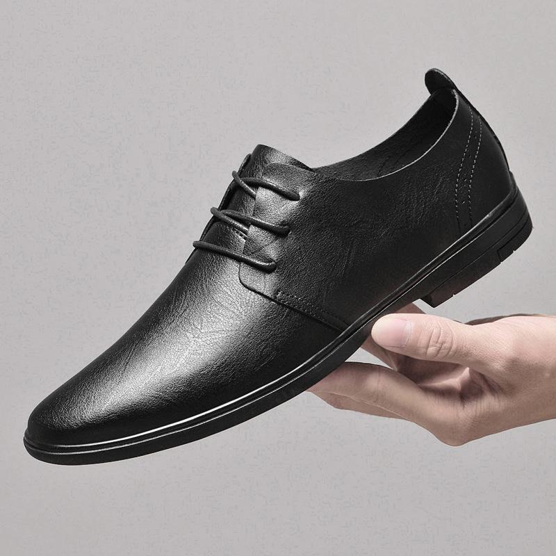 Lederschuhe Herren Sommer Leder atmungsaktiv Businesskleid Herrenschuhe Schnürschuhe vielseitig Freizeitschuhe Herren