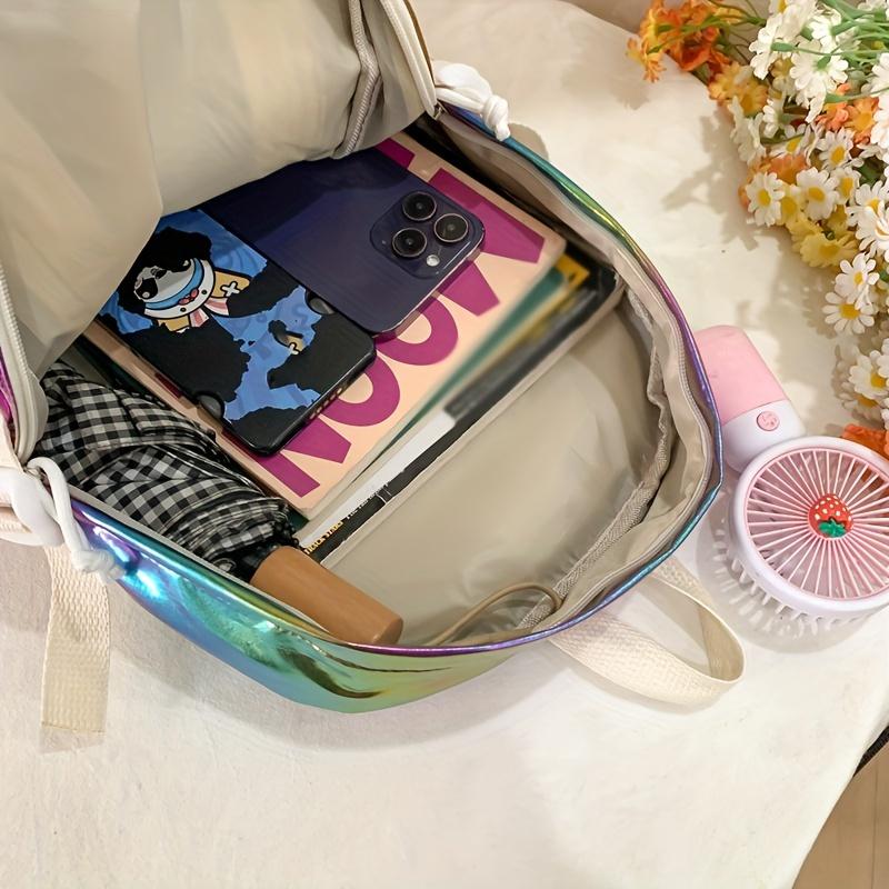 Rucsac de damă, stil coreean, culoare pură, design valoros, rucsac ocazional, simplu, liceu, student, capacitate mare, școală ușoară