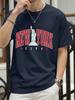 The Statue Representing New York Man Tee Shirts ONeck Summer New Short Sleeve Fashion Cotton Streetwear Loose Casual TShirt