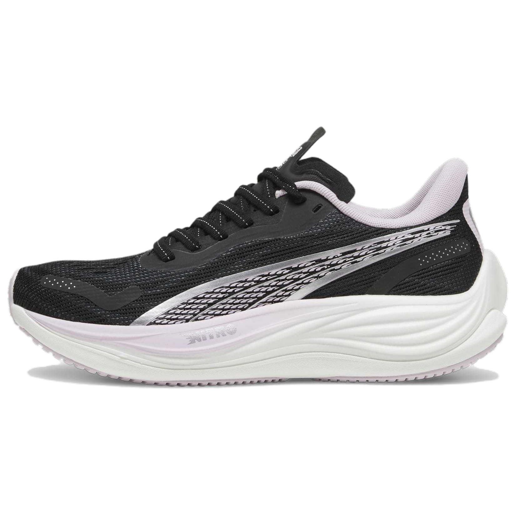 

Puma Velocity Nitro 3 Black Silver Grape Mist Women Sneakers 377749-02