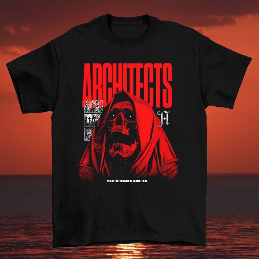 Architects Band Seeing Red Black Cotton T Shirt Full Size S-5XL