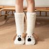 Winter Warm Cartoon Puppy Plush Sleep Socks Snow Socks Home Leg Warmers