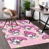 1pc My Melody Cute Cartoon Pink Background Office Desk Mat Under Chair Rug Gift Universal Decorative Floor Carpet for Room Bedroom Living Ro