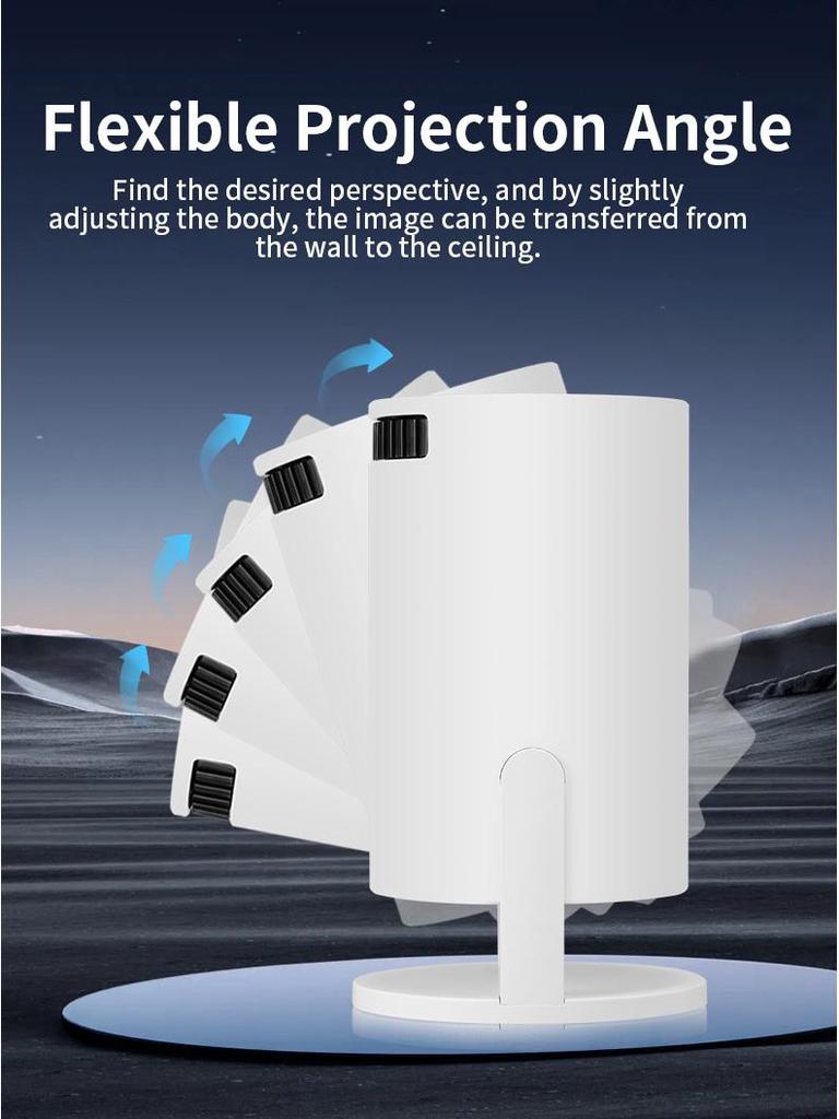 HY300 Portable Mini Projector: Wireless, Power Bank Compatible, Ideal for Home & Kids